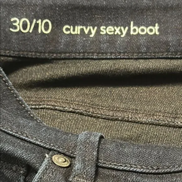 Loft Curvy Sexy Bootcut Denim Jeans Womens 10 Stretchy Casual Dark Wash Mid Rise - Picture 5 of 9